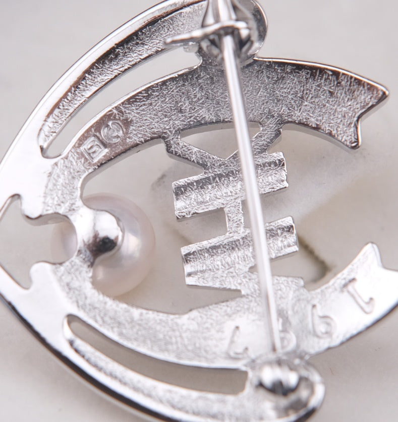 Tasaki Sterling Silver & Pearl Brooch – 1997 NHK Trophy Nagano Limited Edition