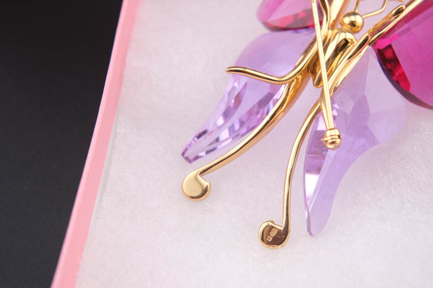 Daniel Swarovski Paradise “Astara” Fuchsia Butterfly Brooch – Philippe Ferrandis Design