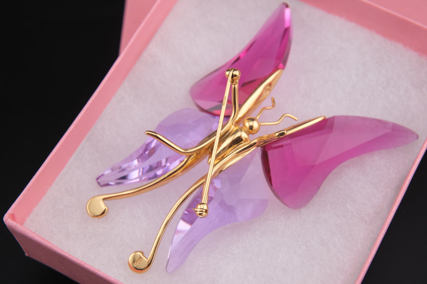 Daniel Swarovski Paradise “Astara” Fuchsia Butterfly Brooch – Philippe Ferrandis Design