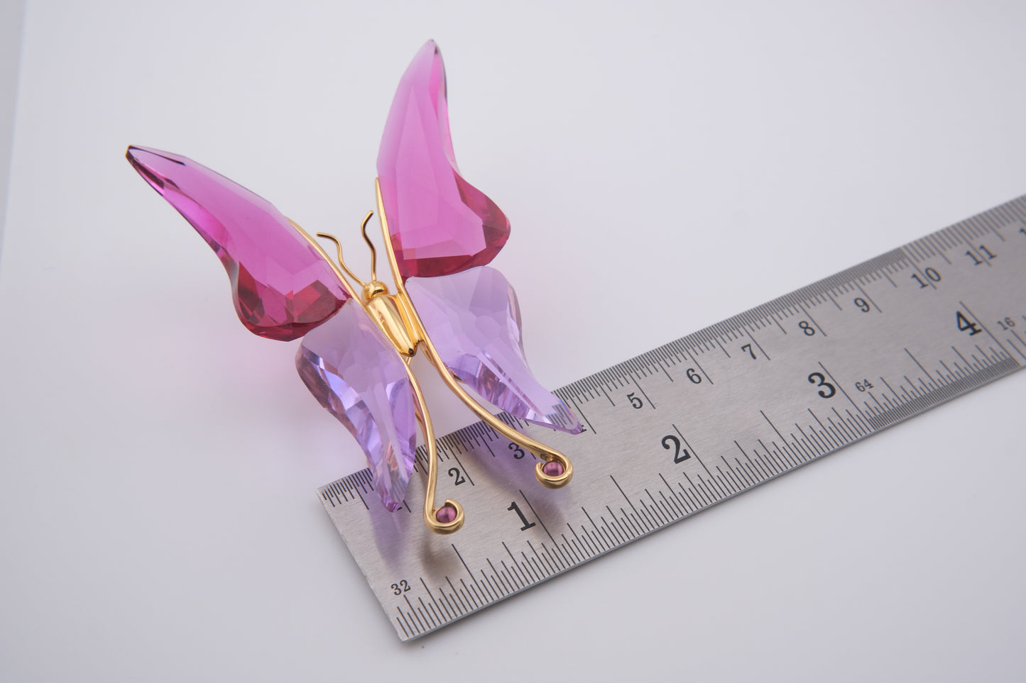 Daniel Swarovski Paradise “Astara” Fuchsia Butterfly Brooch – Philippe Ferrandis Design