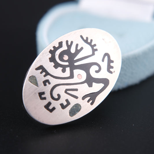 ❤️ Vintage Aztec Monkey Sterling Silver Convertible Brooch / Pendant – Taxco Style