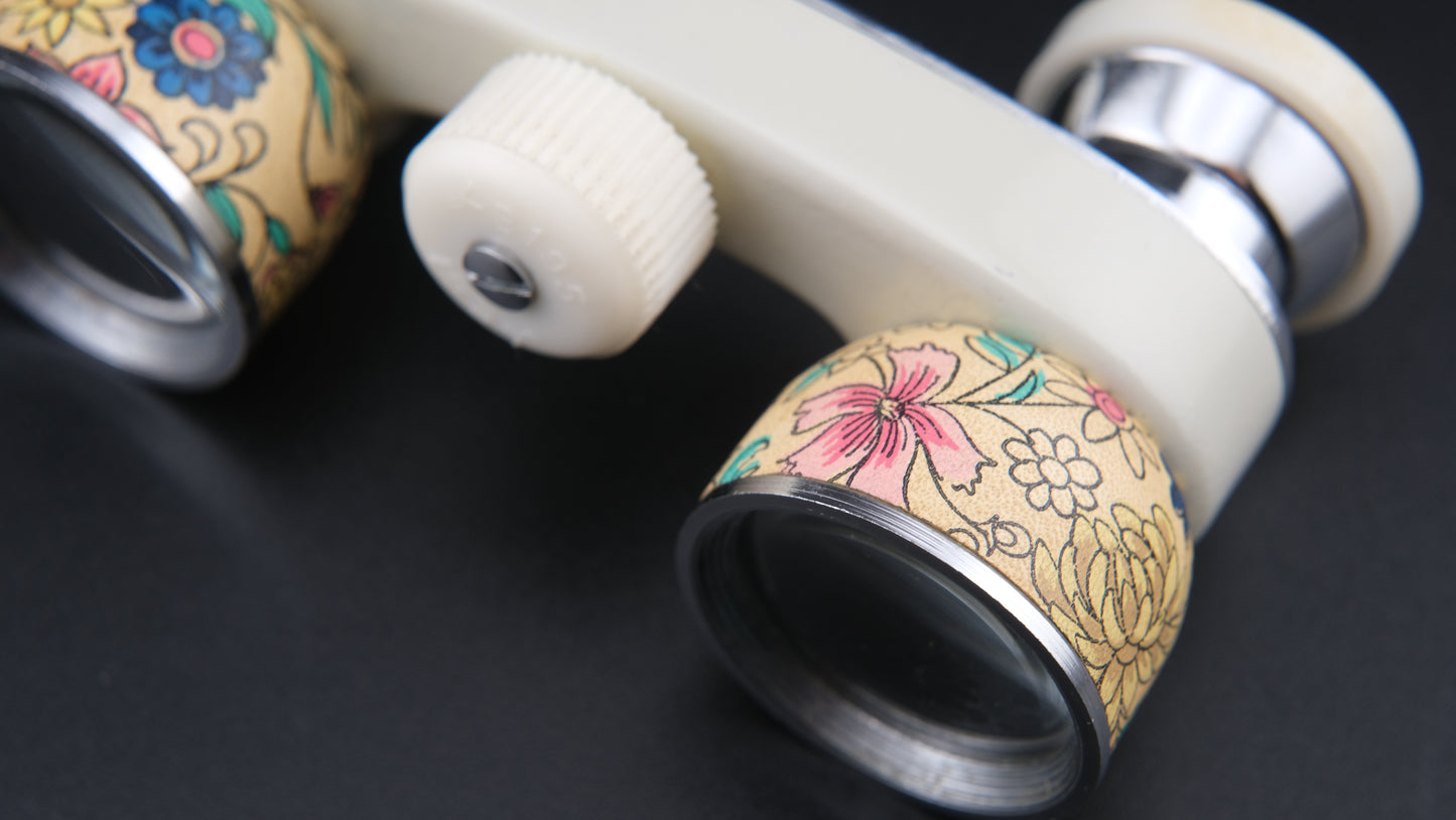 Vintage Floral Charm 3X Opera Glasses – J-B195 Alpha E61 – Made in Japan