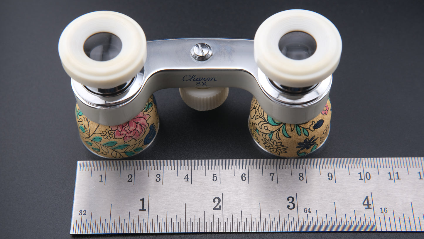 Vintage Floral Charm 3X Opera Glasses – J-B195 Alpha E61 – Made in Japan