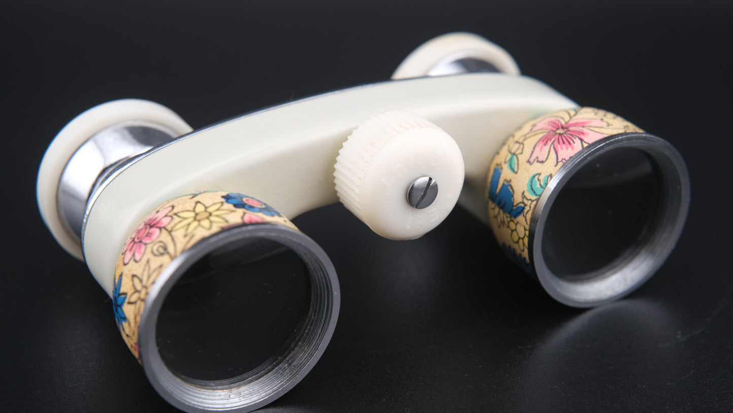 Vintage Floral Charm 3X Opera Glasses – J-B195 Alpha E61 – Made in Japan