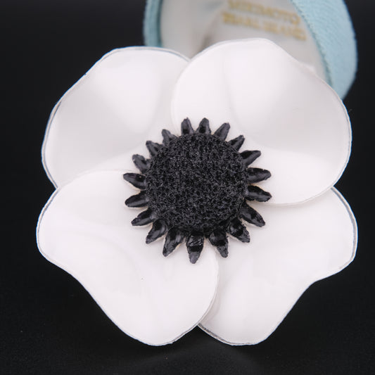 ❤️ Rose Haylland White Flower Brooch – Vintage Statement Pin – 2.5"