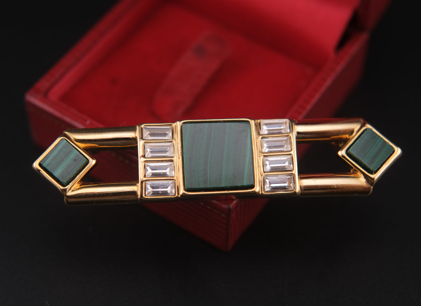 Vintage Elizabeth Koller Bar Brooch – Austrian Art Deco Revival