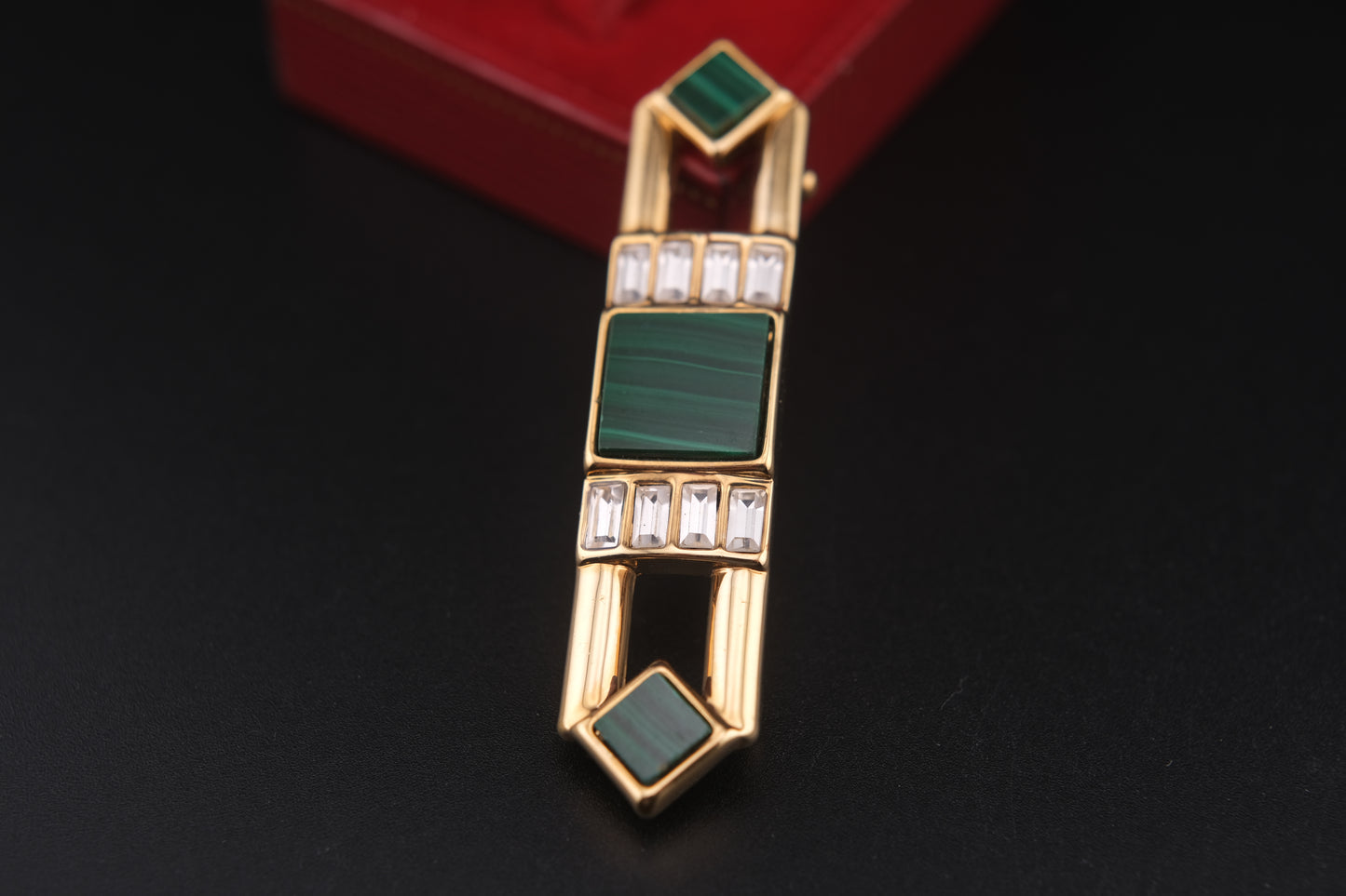 Vintage Elizabeth Koller Bar Brooch – Austrian Art Deco Revival