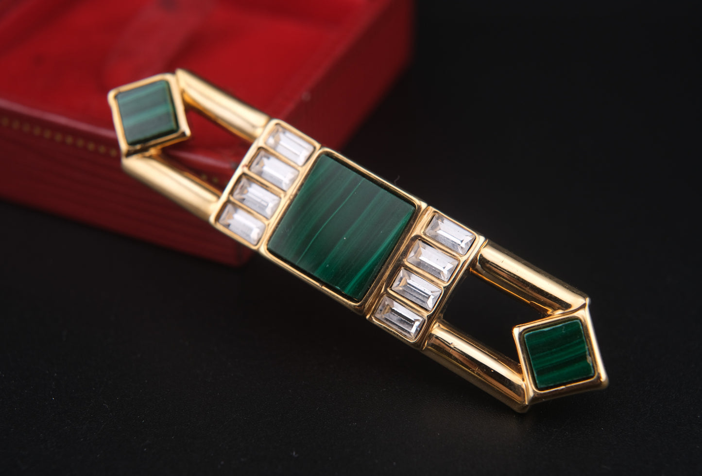 Vintage Elizabeth Koller Bar Brooch – Austrian Art Deco Revival