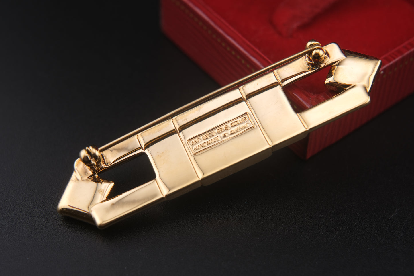 Vintage Elizabeth Koller Bar Brooch – Austrian Art Deco Revival
