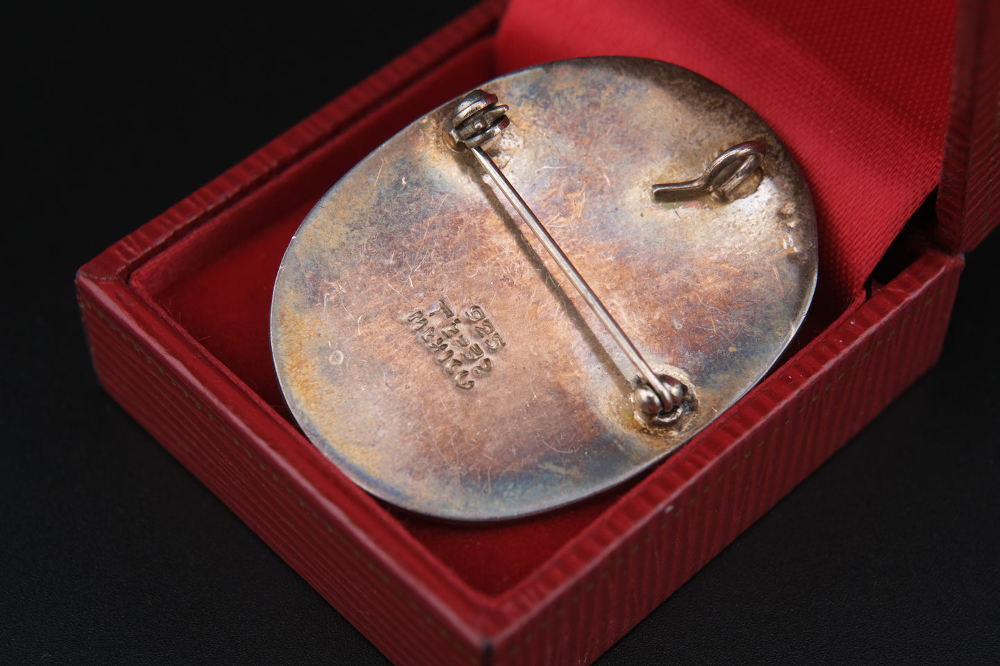 Vintage Mexican Sterling Silver & Abalone Inlay Bird Brooch/Pendant