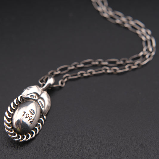Vintage Georg Jensen 925 Sterling Silver Pendant Necklace – Denmark, 1992