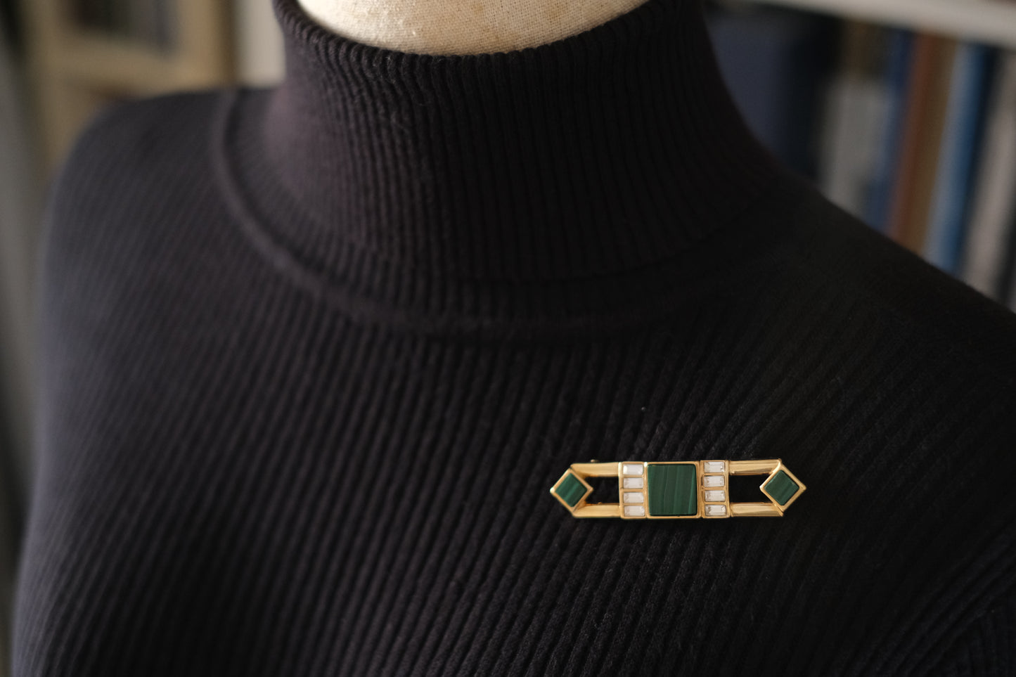 Vintage Elizabeth Koller Bar Brooch – Austrian Art Deco Revival