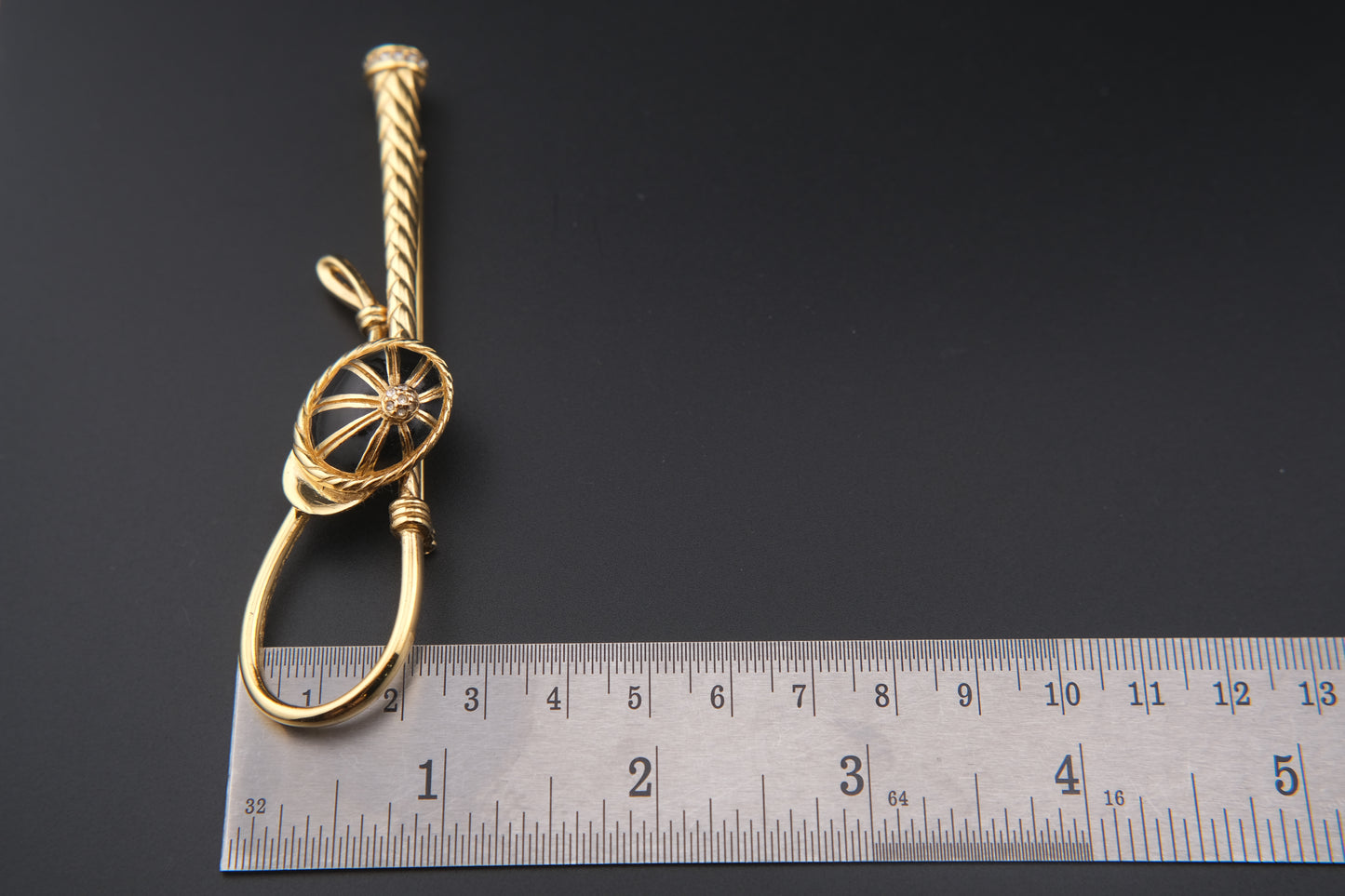Vintage Henkel & Grossé Equestrian Jockey Cap & Horse Whip Brooch