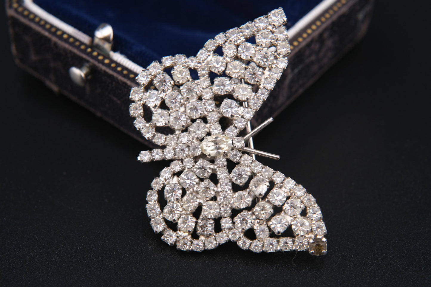 Vintage Monty Don Rhinestone Butterfly Brooch