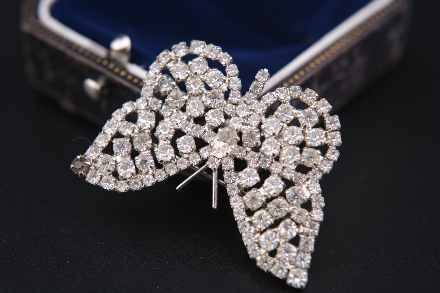 Vintage Monty Don Rhinestone Butterfly Brooch