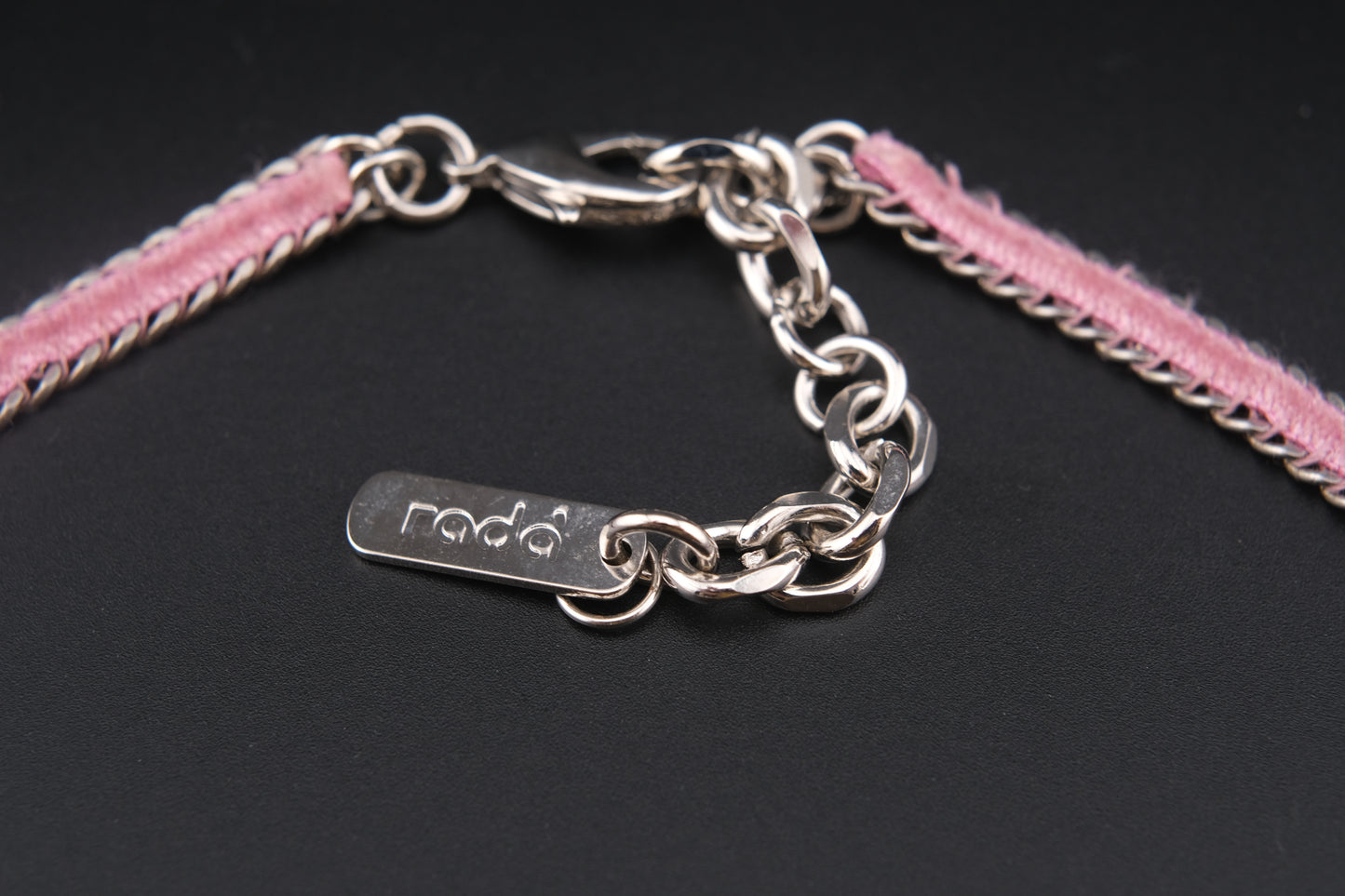 Rada Pink Velvet & Crystal Jewelry Set – Necklace and Bracelet