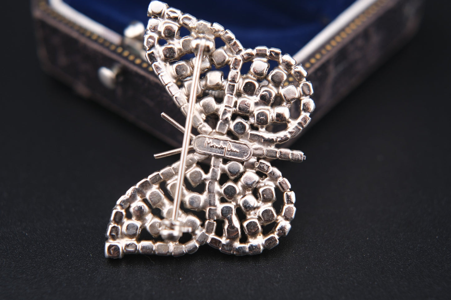 Vintage Monty Don Rhinestone Butterfly Brooch