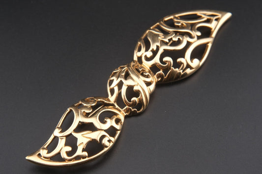 Pierre Lang Oversized Gold Plated Bow Brooch