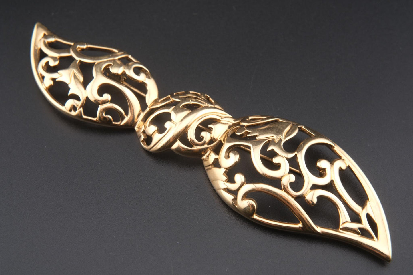 Pierre Lang Oversized Gold Plated Bow Brooch