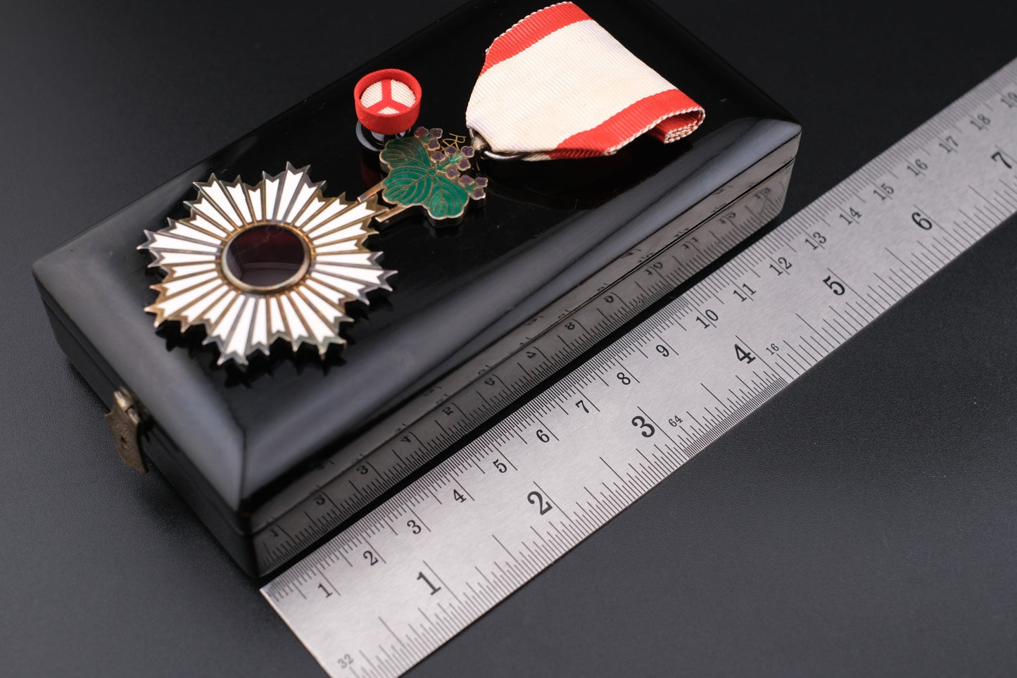 WW2 Japanese Order of the Rising Sun – 6th Class Medal with Original Box