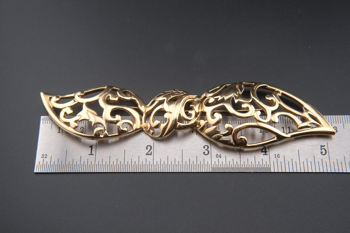 Pierre Lang Oversized Gold Plated Bow Brooch