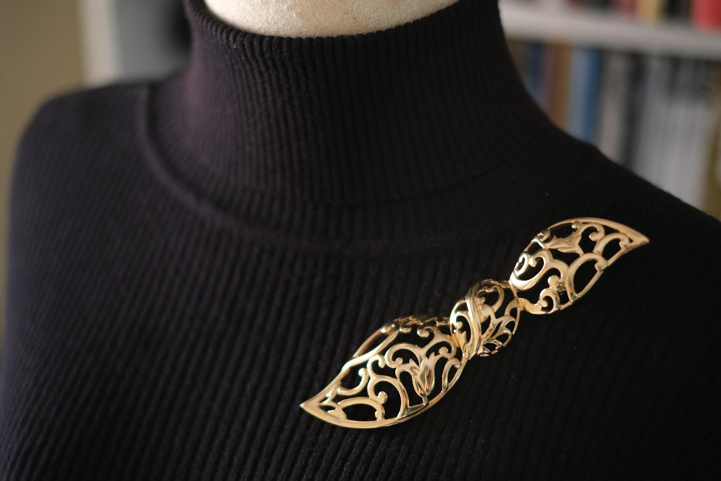 Pierre Lang Oversized Gold Plated Bow Brooch