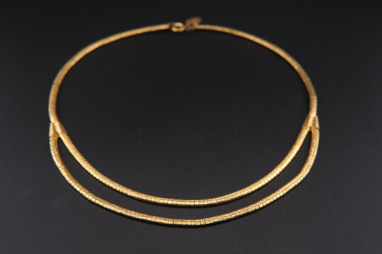 Vintage Nina Ricci Double-Strand Gold-Tone Choker Necklace
