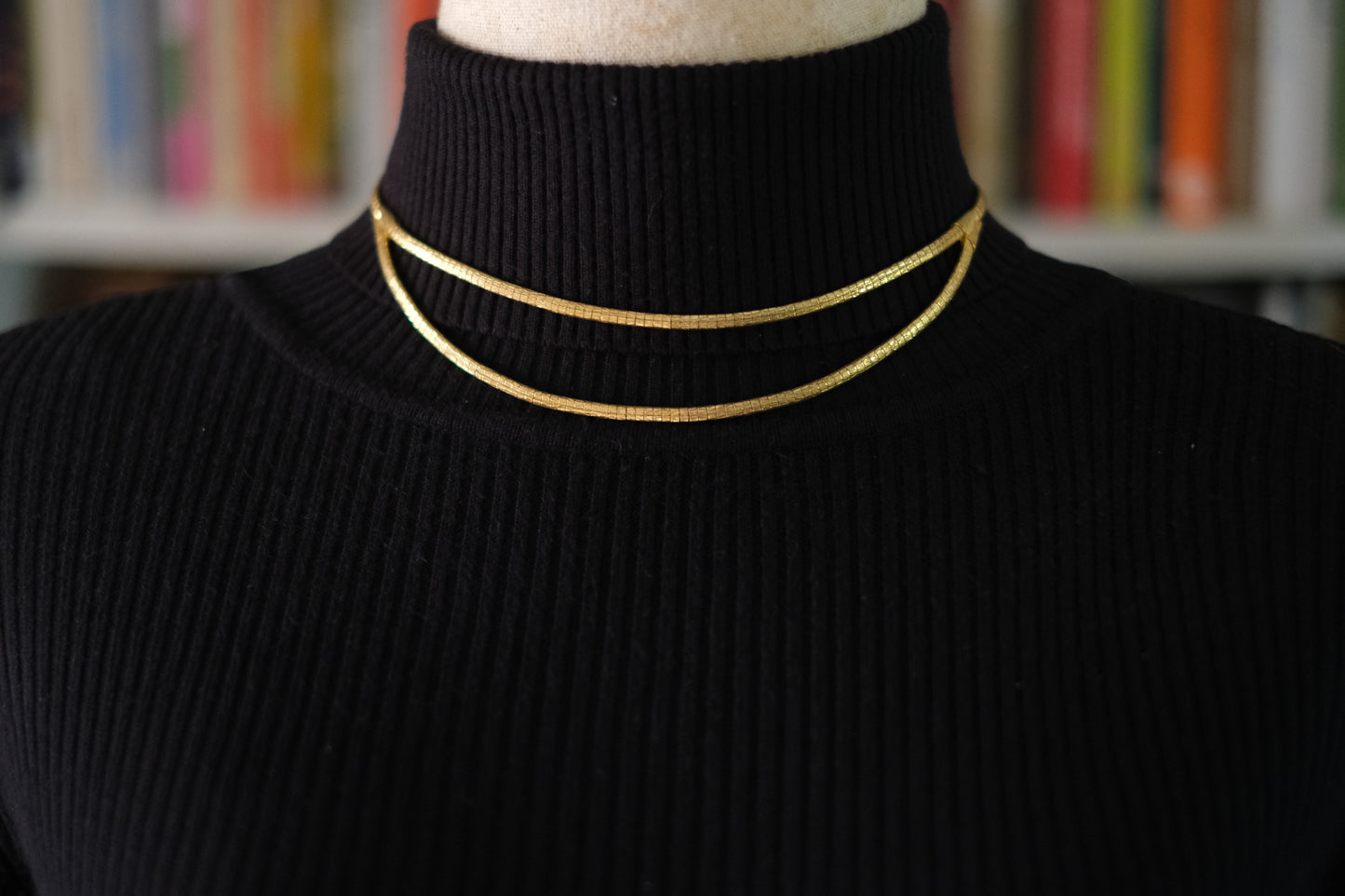 Vintage Nina Ricci Double-Strand Gold-Tone Choker Necklace