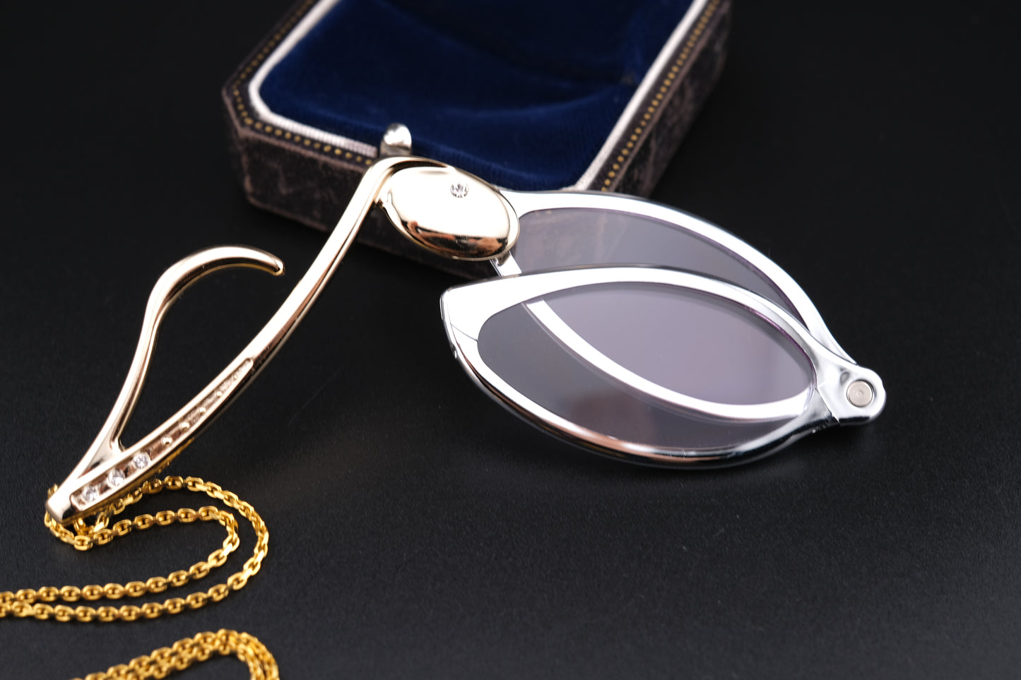 Vintage Nikon Loupe Magnifier Necklace - Music Note Design - Made in Japan