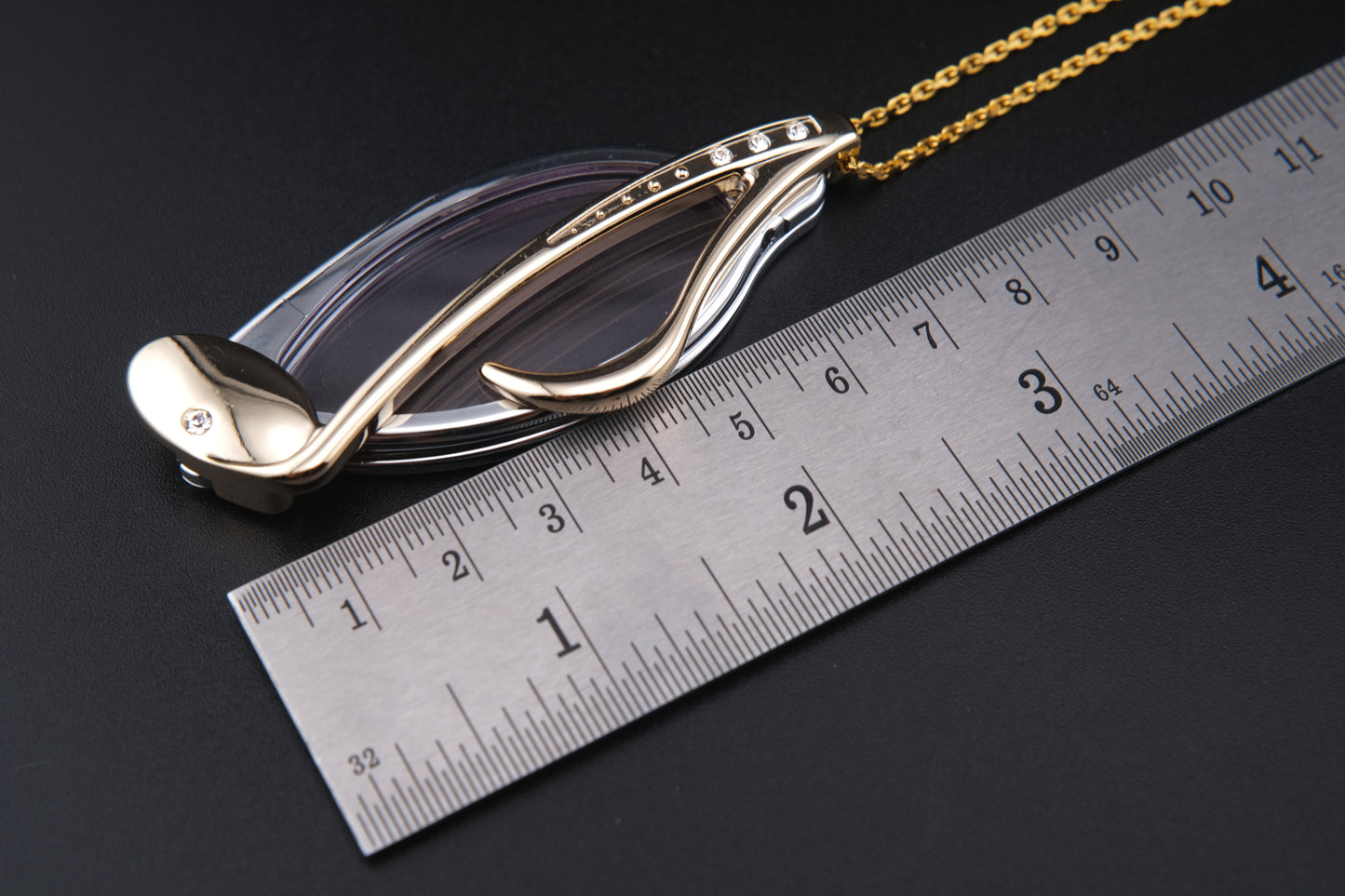 Vintage Nikon Loupe Magnifier Necklace - Music Note Design - Made in Japan