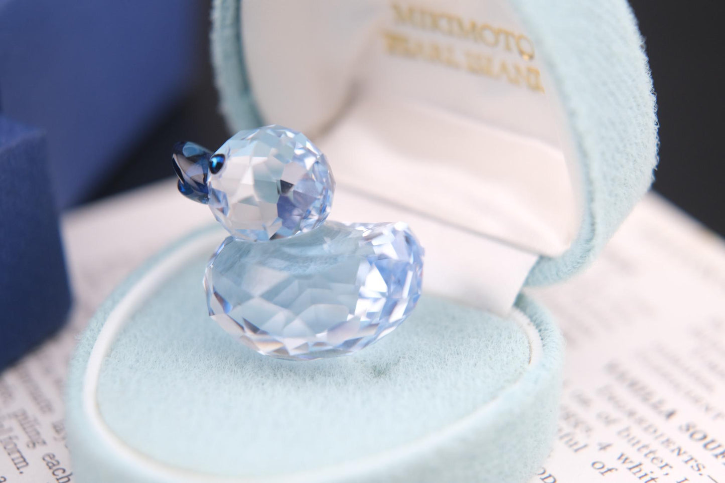 Swarovski Crystal Duck Figurine – Light Blue with Original Box