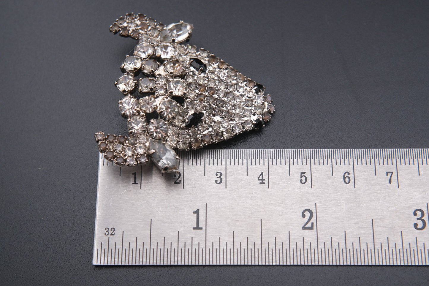 Vintage Monty Don Rhinestone Bull Head Brooch