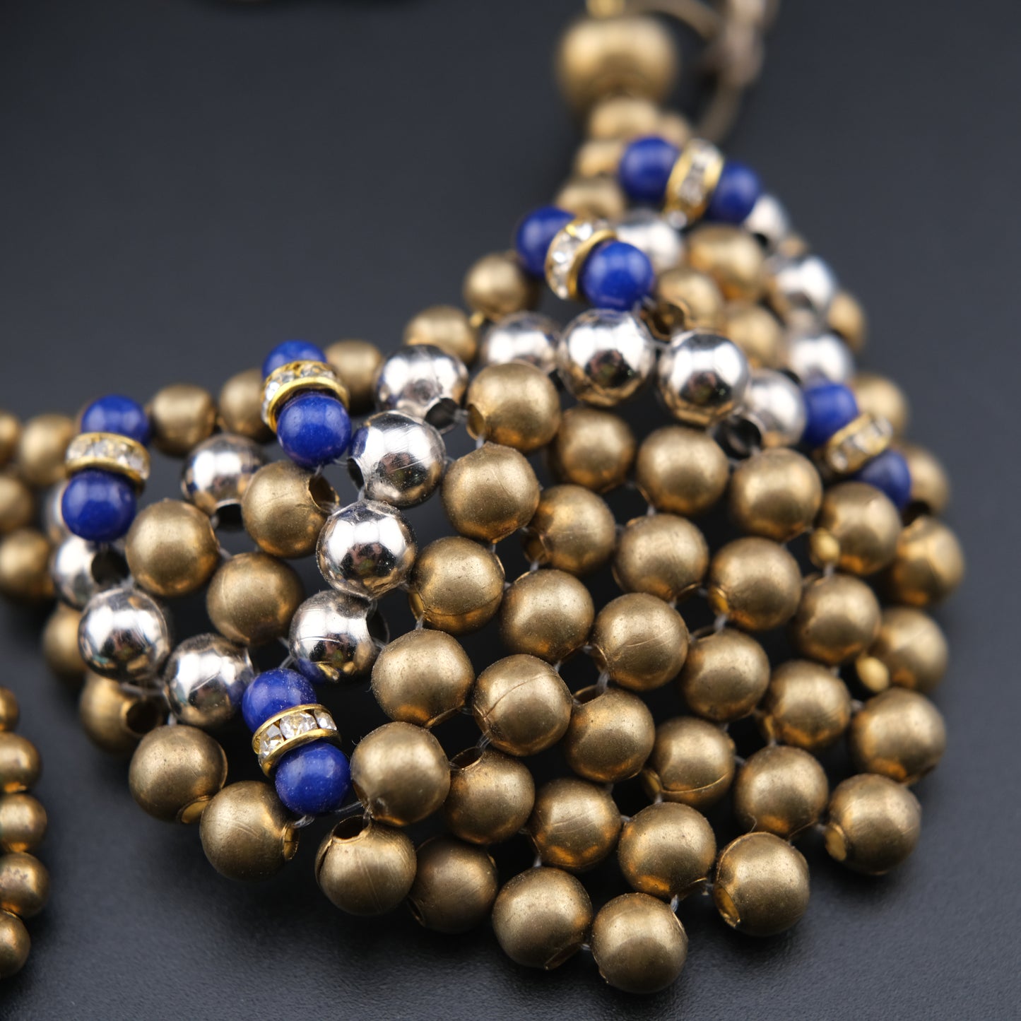 Pam Hiran for Anthropologie Beaded Bib Collar Necklace