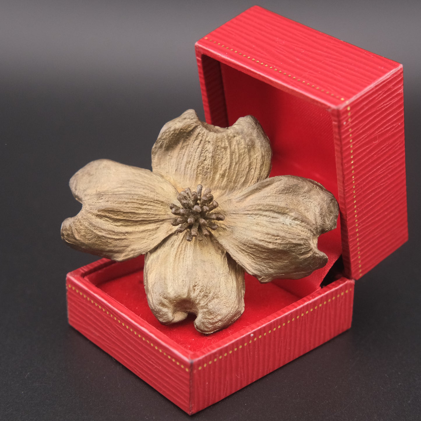 Michael Michaud Dogwood Brooch – Bronze with Silver & Copper Plated Petals