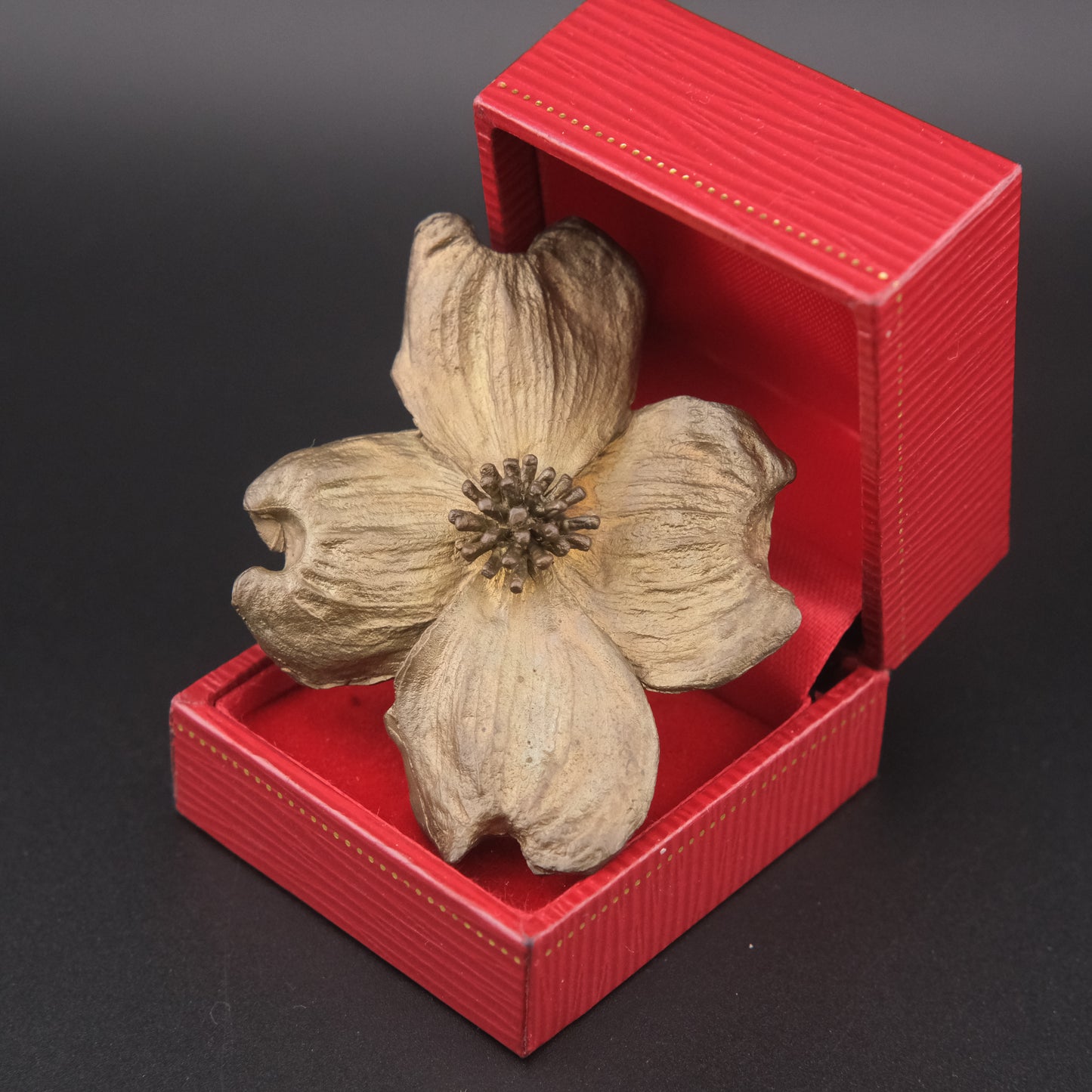 Michael Michaud Dogwood Brooch – Bronze with Silver & Copper Plated Petals