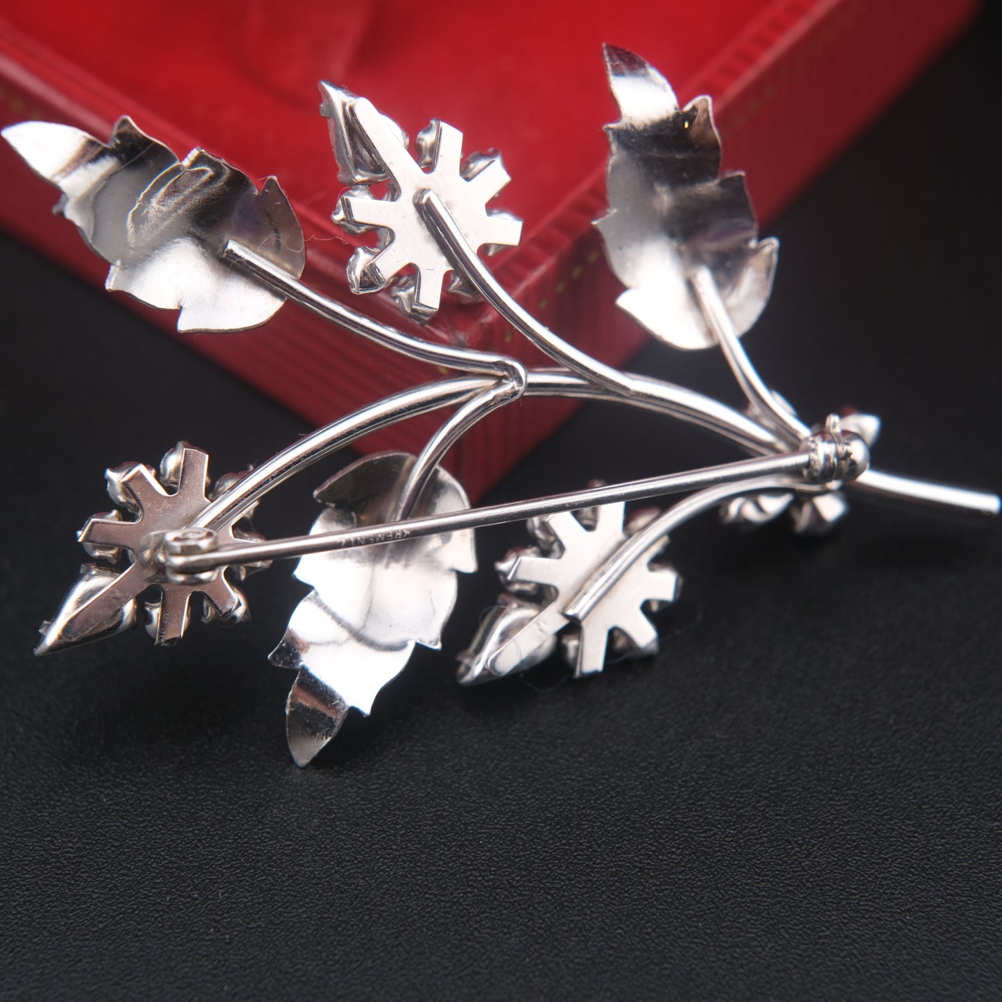 Vintage Signed "Krementz" Floral Brooch