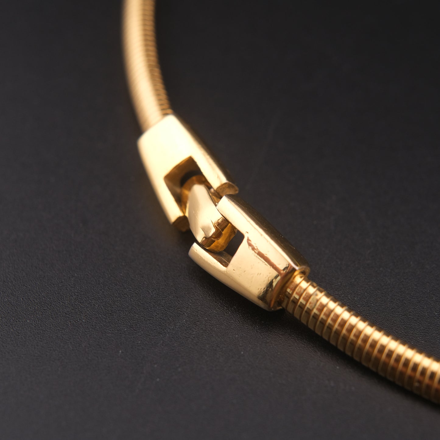 Vintage Givenchy Green Resin & Gold-Tone Choker Necklace with Rhinestones