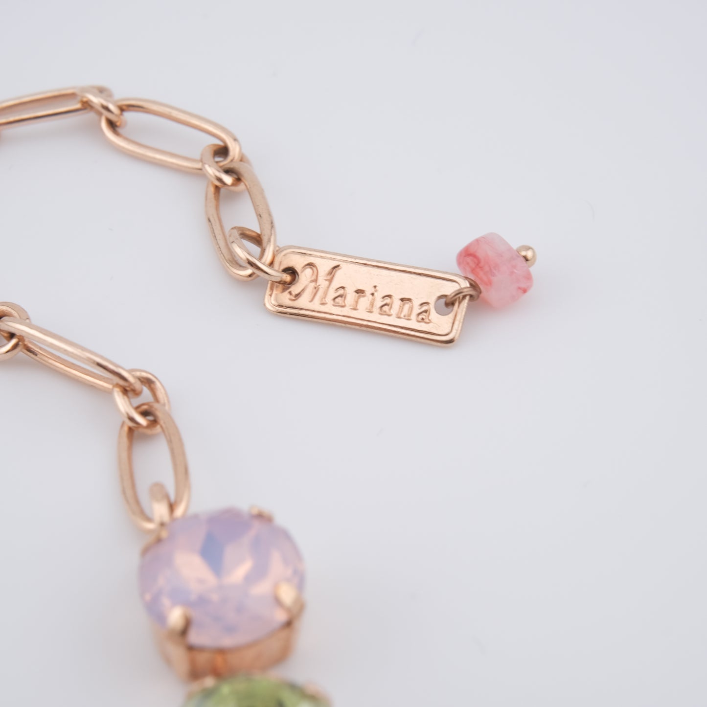 Mariana Necklace – Pastel Crystal and Rose Gold-Tone Setting