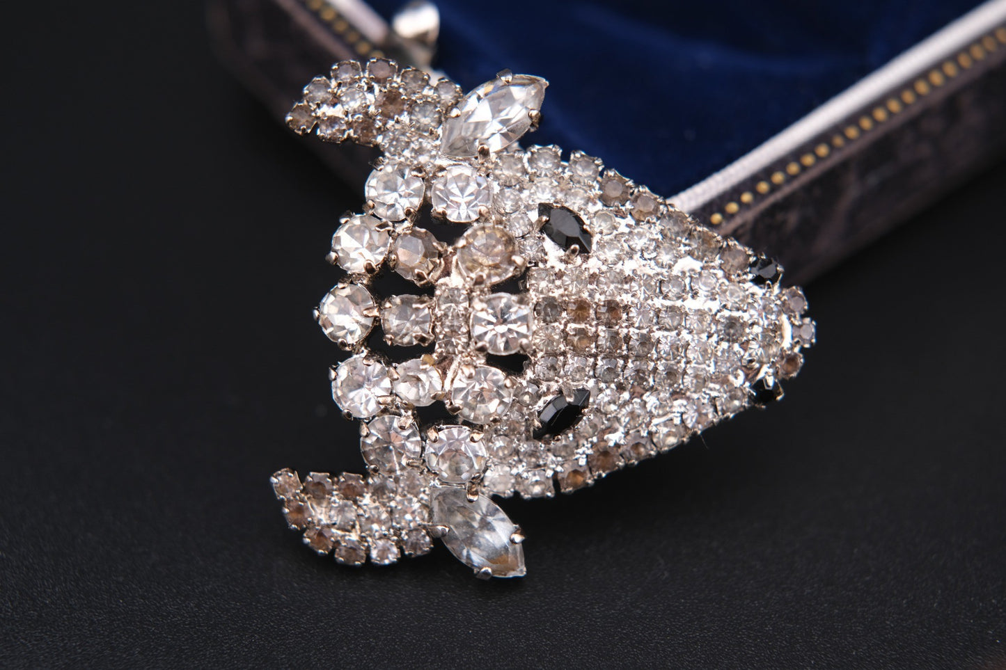 Vintage Monty Don Rhinestone Bull Head Brooch