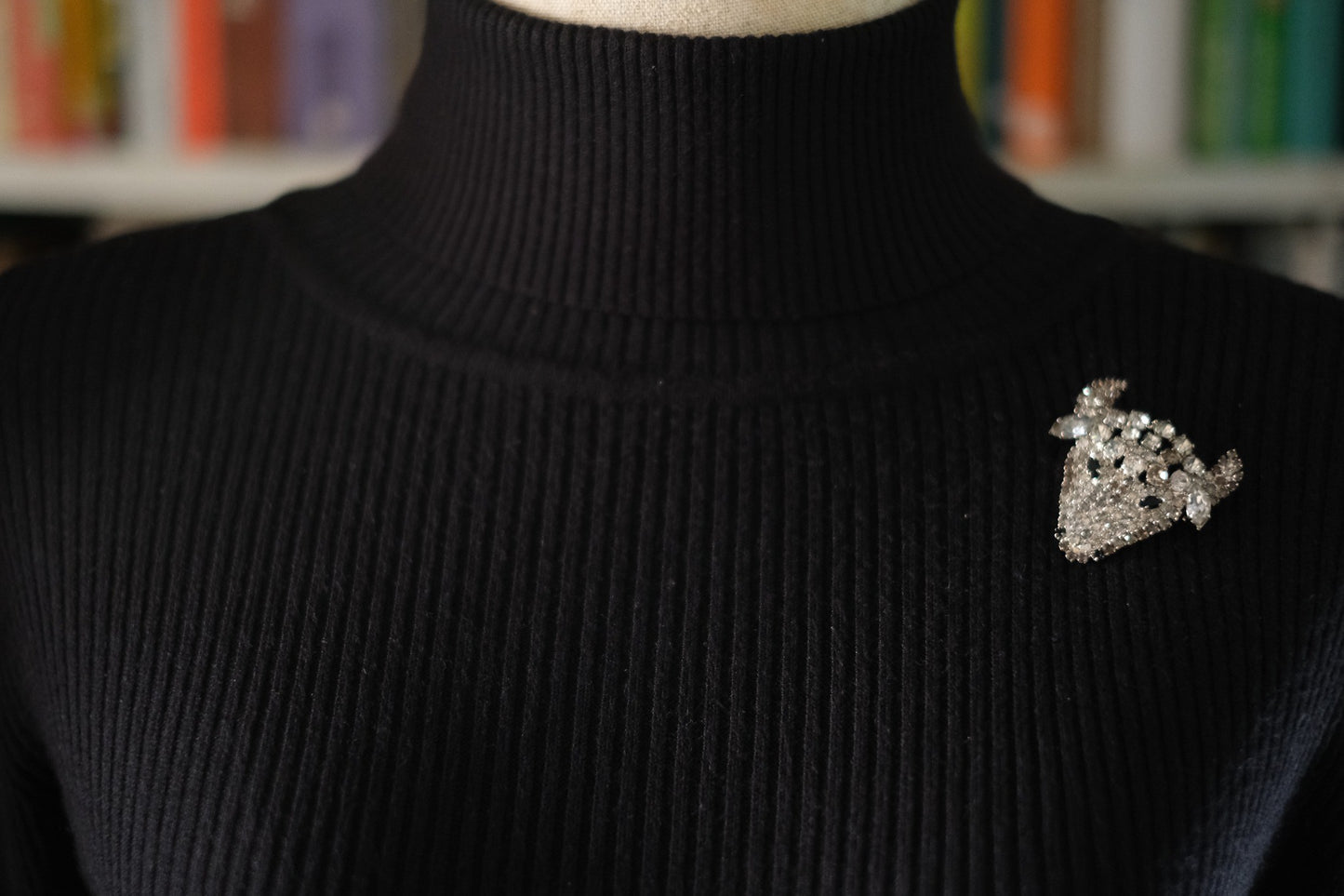 Vintage Monty Don Rhinestone Bull Head Brooch
