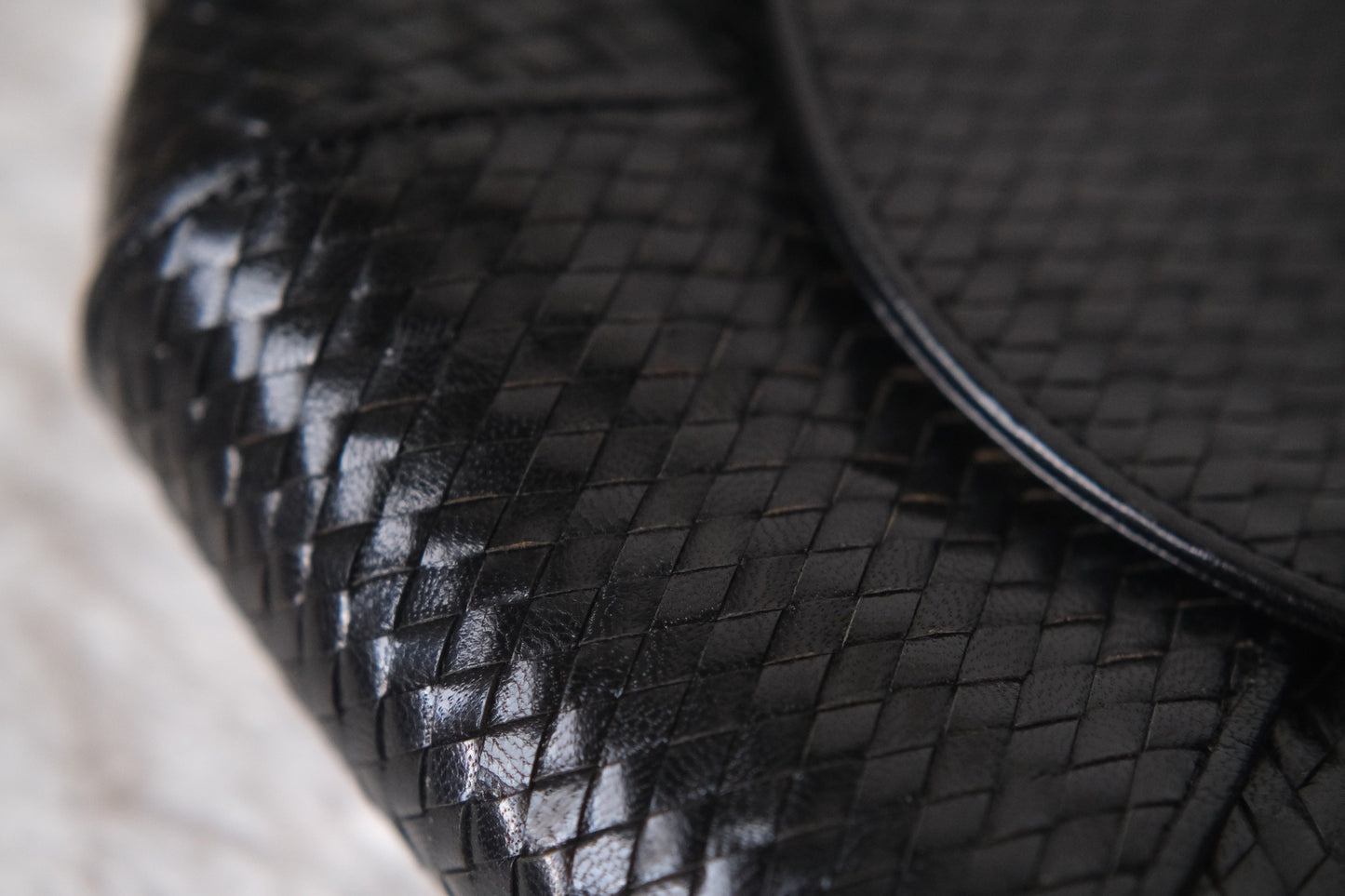 Vintage Yves Saint Laurent Woven Leather Crossbody Bag