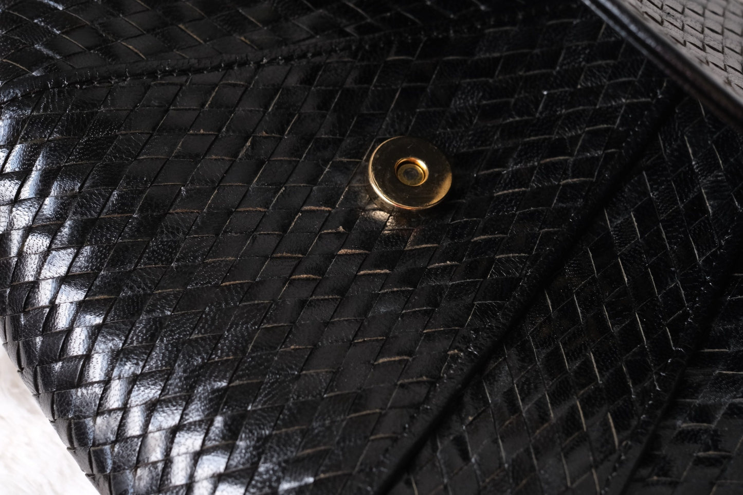 Vintage Yves Saint Laurent Woven Leather Crossbody Bag