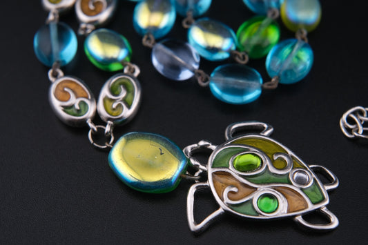 Vintage Givenchy Turtle Pendant Necklace