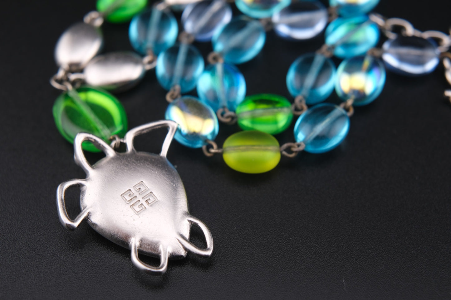 Vintage Givenchy Turtle Pendant Necklace