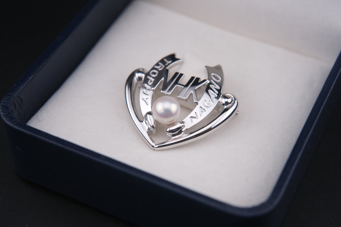 Tasaki Sterling Silver & Pearl Brooch – 1997 NHK Trophy Nagano Limited Edition