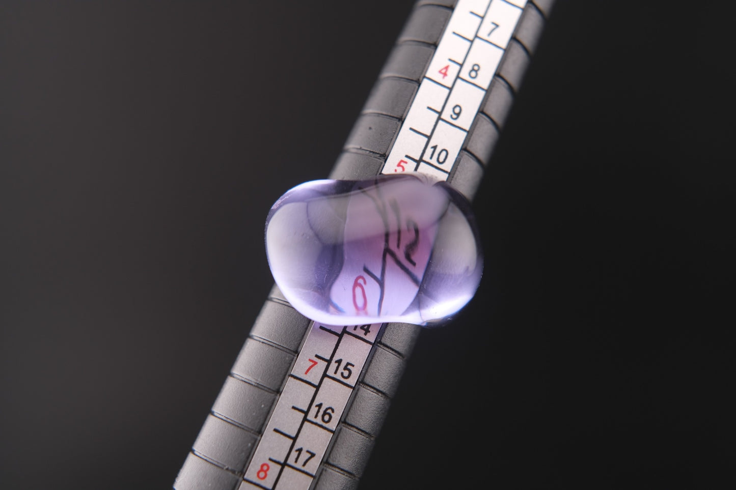 Vintage Baccarat “Galet Wave” Purple Crystal Ring