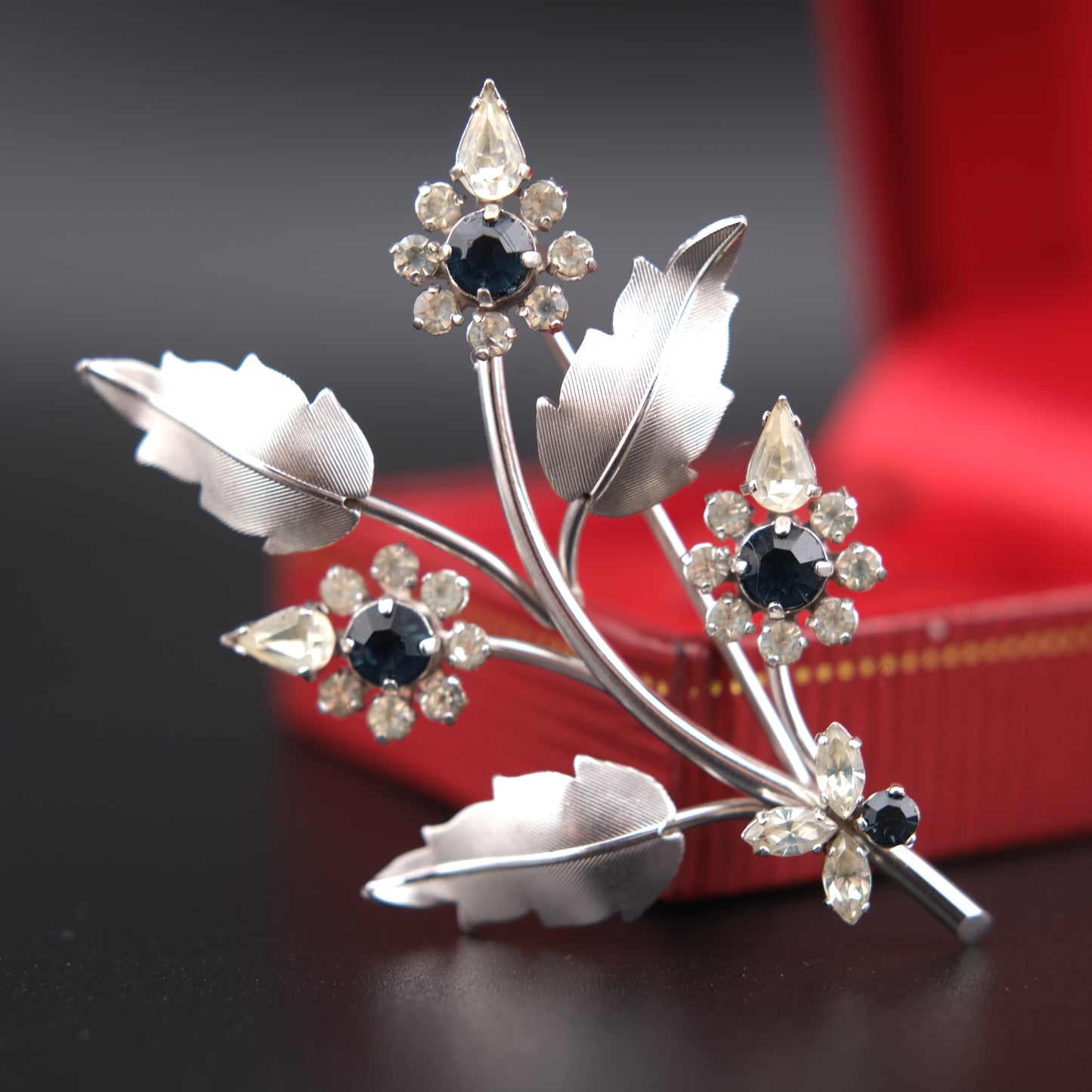 Vintage Signed "Krementz" Floral Brooch