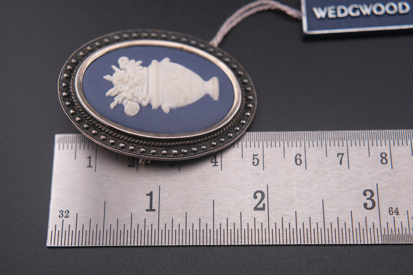 Vintage Wedgwood Sterling Silver Brooch & Pendant – Jasperware Vase Motif