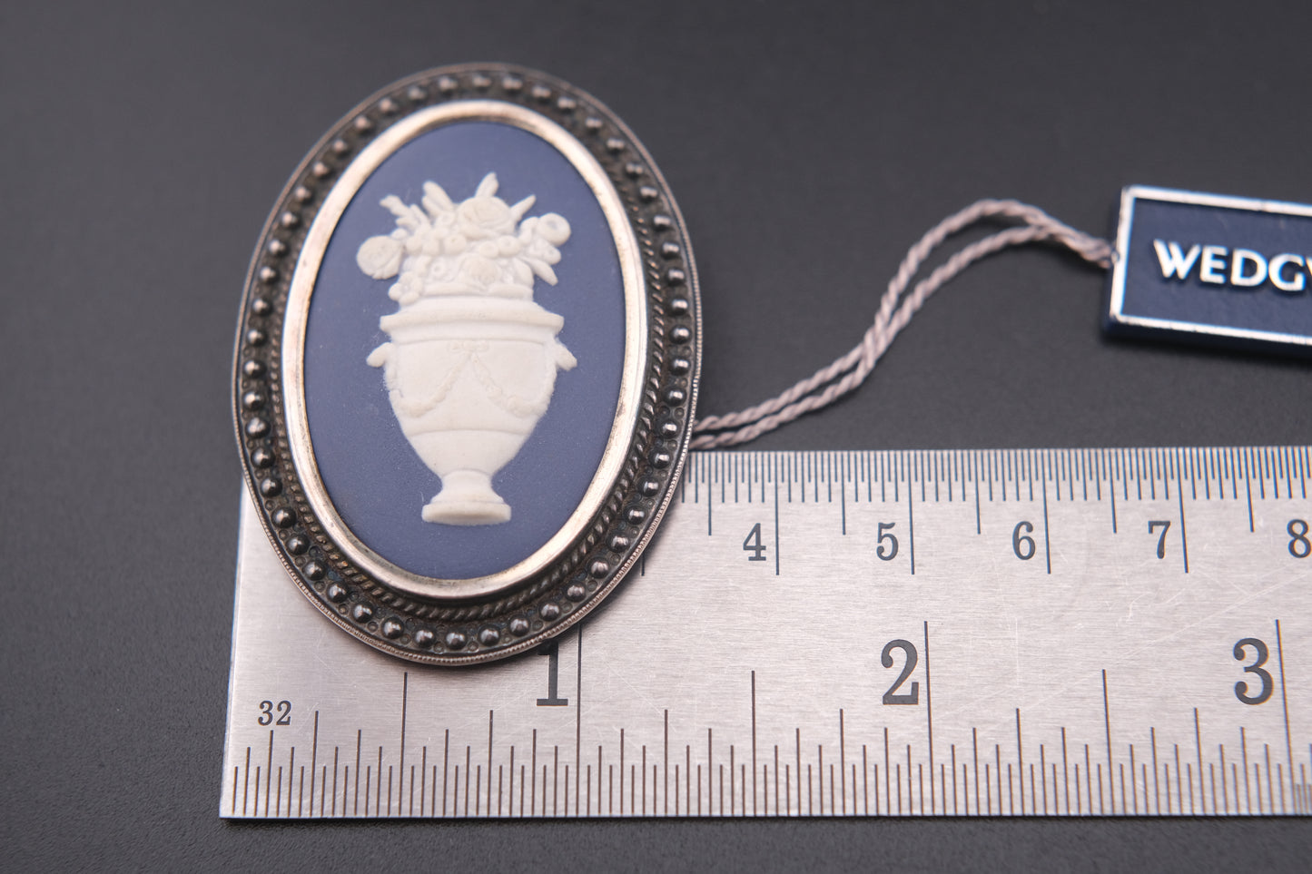 Vintage Wedgwood Sterling Silver Brooch & Pendant – Jasperware Vase Motif