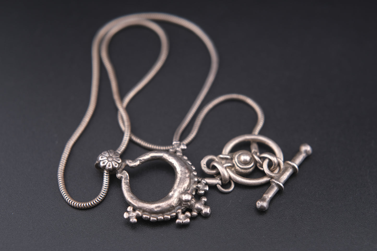 UBU Paris Tribal-Inspired Silver-Tone Choker Necklace (c.1990s)